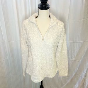 White Sherpa pullover - size L